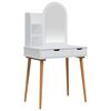 vidaXL Conjunto de Mesa de Tocador FAUSKE 3 uds. Blanco