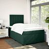 vidaXL Cama box spring con colch&oacute;n terciopelo verde oscuro 120x200 cm