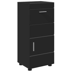 vidaXL Juego de Muebles de Ba&ntilde;o TULUM Negro 37 x 31,5 x 82 cm