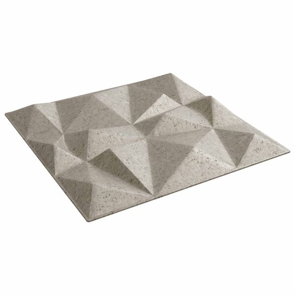 vidaXL Paneles de pared 12 pcs Bet&oacute;n Diamante 50 x 50 cm Espuma XPS