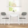 vidaXL Sillas de comedor con cojines 2uds madera maciza blanco caucho