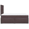 vidaXL Cama box spring con colch&oacute;n tela marr&oacute;n oscuro 120x190 cm