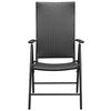 vidaXL Juego de comedor para jardín 7 piezas negro