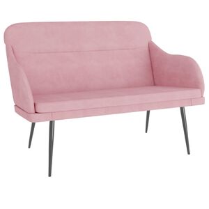 vidaXL Banco de terciopelo rosa 110x76x80 cm