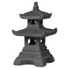 ProGarden Figura de pagoda para jard&iacute;n gris antracita 30x30x50 cm