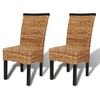 vidaXL Sillas de comedor 2 unidades madera maciza de mango y abac&aacute;