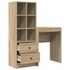 vidaXL Escritorio con caj&oacute;n 2 pcs Roble Sonoma