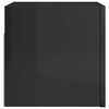 vidaXL Muebles de sal&oacute;n de pared 4 uds negro brillo 30,5x30x30 cm