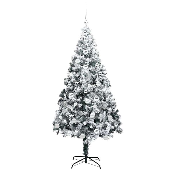 vidaXL &Aacute;rbol de Navidad artificial 180 cm PVC y Acero y Pl&aacute;stico
