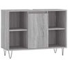 vidaXL Mueble de ba&ntilde;o madera de ingenier&iacute;a gris Sonoma 80x33x60 cm