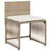 vidaXL Set comedor de jardín 7 pzas con cojines ratán sintético beige