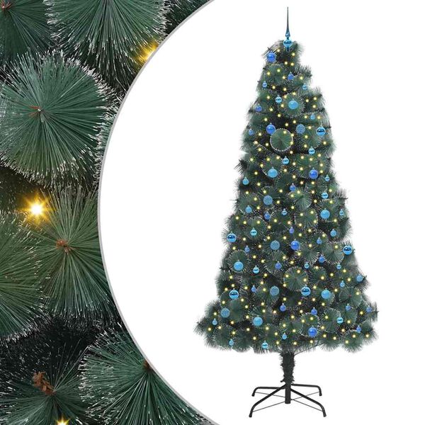 vidaXL &Aacute;rbol de Navidad artificial preiluminado con juego de bolas PET