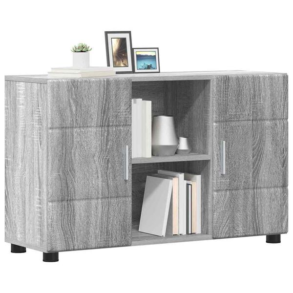 vidaXL Aparador Gris Sonoma 88,5 x 30,5 x 55,5 cm Madera de ingenier&iacute;a