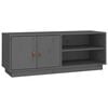 vidaXL Mueble de TV de madera maciza de pino gris 105x34x40 cm