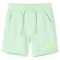Pantalones cortos infantiles con cordón verde chillón 92
