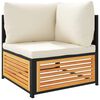 vidaXL Set de sofás de jardín con cojines 11 pzas madera maciza acacia
