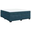 vidaXL Cama box spring con colch&oacute;n terciopelo azul oscuro 180x200 cm