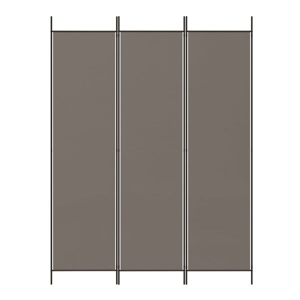 vidaXL Biombo divisor de 3 paneles de tela gris antracita 150x220 cm