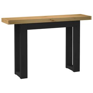 vidaXL Mesa consola NOAIN patas en U madera maciza pino 120x30x75 cm