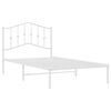 vidaXL Estructura cama sin colch&oacute;n con cabecero metal blanco 100x190cm