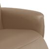 vidaXL Sill&oacute;n reclinable con reposapi&eacute;s cuero sint&eacute;tico capuchino
