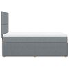 vidaXL Cama box spring con colch&oacute;n tela gris claro 90x200 cm