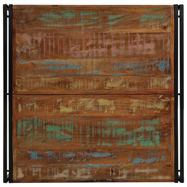 vidaXL Mesa de centro multicolor 100x100x35 cm madera maciza reciclada