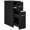 vidaXL Juego de muebles de ba&ntilde;o Roble Negro 22 x 44 x 61.5 cm