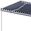 vidaXL Toldo de pie automático azul y blanco 500x350 cm