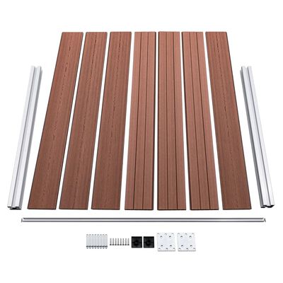 vidaXL Set de panel de valla WPC marrón 872x146 cm