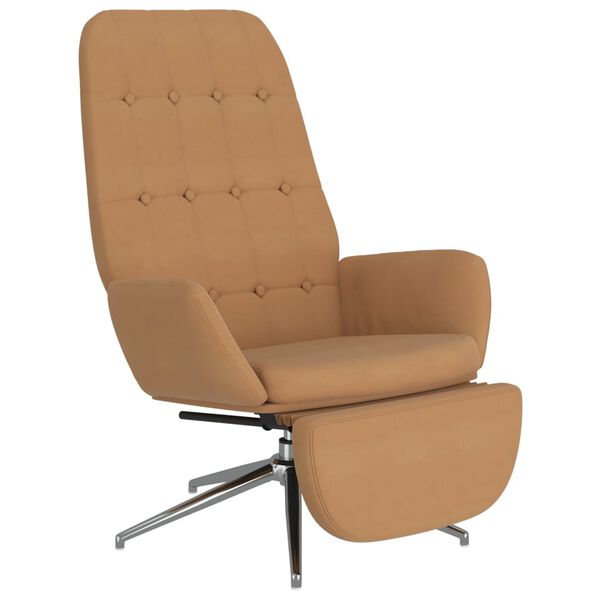 vidaXL Sill&oacute;n de relax con reposapi&eacute;s tela de microfibra gris taupe