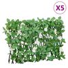 vidaXL Enrejado expansible de hiedra artificial verde 5 uds 180x30 cm