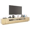 vidaXL Armario TV con luces LED color roble Sonoma 260x35x40 cm