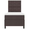 vidaXL Cama tipo Box Spring con colch&oacute;n Marr&oacute;n oscuro 80 x 200 cm tela