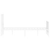 vidaXL Estructura cama sin colchón con estribo metal blanco 120x200 cm