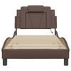 vidaXL Estructura de cama Viana con LED sin colch&oacute;n marr&oacute;n 90x200 cm