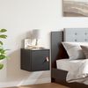 vidaXL Armario de pared madera maciza de pino negro 31,5x30x30 cm