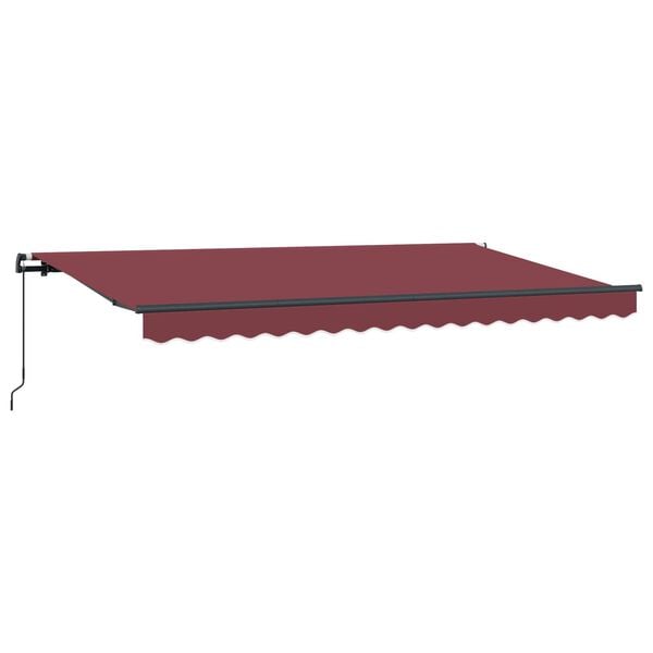 vidaXL Toldo Retr&aacute;ctil Manual Burdeos 400 x 200 cm tela