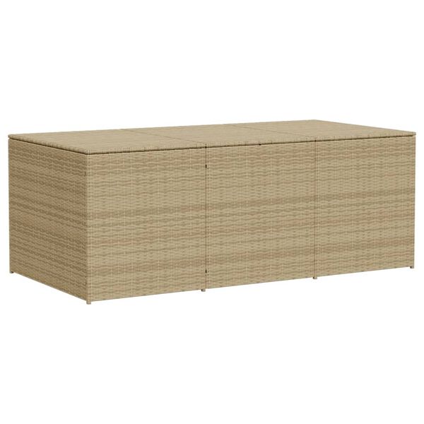 vidaXL Caja de almacenaje de jard&iacute;n rat&aacute;n sint&eacute;tico beige mezcla 984L