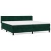vidaXL Cama box spring con colch&oacute;n terciopelo verde oscuro 200x200 cm