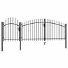 vidaXL Puerta de jard&iacute;n Woerden de acero 1,25x4 m negra