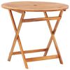 vidaXL Mesa plegable de jard&iacute;n de madera maciza de acacia 90x75 cm