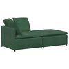 vidaXL Sof&aacute; modular con reposapi&eacute;s y cojines, tejido de pana verde oscuro