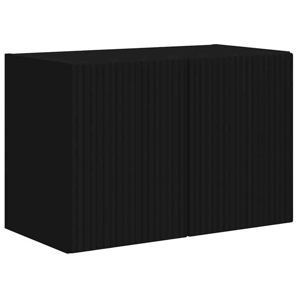 vidaXL Mueble de TV Montado en la Pared Negro 59,5 x 31 x 40 cm