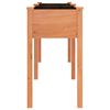 vidaXL Jardinera con forro madera maciza de abeto marr&oacute;n 161x45x76 cm