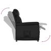 vidaXL Sill&oacute;n reclinable de cuero sint&eacute;tico negro