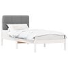 vidaXL Estructura de Cama con Cabecera Tapizada Gris Claro 90 x 200 cm