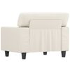 vidaXL Sill&oacute;n cuero sint&eacute;tico crema 60 cm