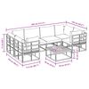 vidaXL Conjunto de sof&aacute;s de jard&iacute;n con coj&iacute;n 7 pcs Negro Aluminio