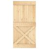 vidaXL Puerta corredera con herrajes madera maciza de pino 100x210 cm